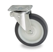 roulette pivotante, Ø 200 mm, bandage en polyuréthane injecté, 800KG