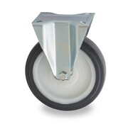 fixed-wheel castor, Ø 160 mm, injection-moulded polyurethane tyre, 600KG