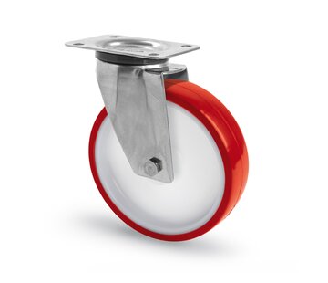 roulette pivotante, Ø 80 mm, polyuréthane injecté, 120KG