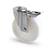roulette pivotante avec frein, Ø 100 mm, roue en polyamide (PA6), 150KG
