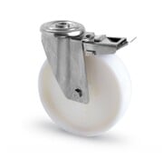 rueda giratoria con freno, Ø 100 mm, rueda de poliamida (PA6), 150KG