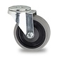 roulette pivotante, Ø 125 mm, bandage caoutchouc thermoplastique gris non marquant, 160KG