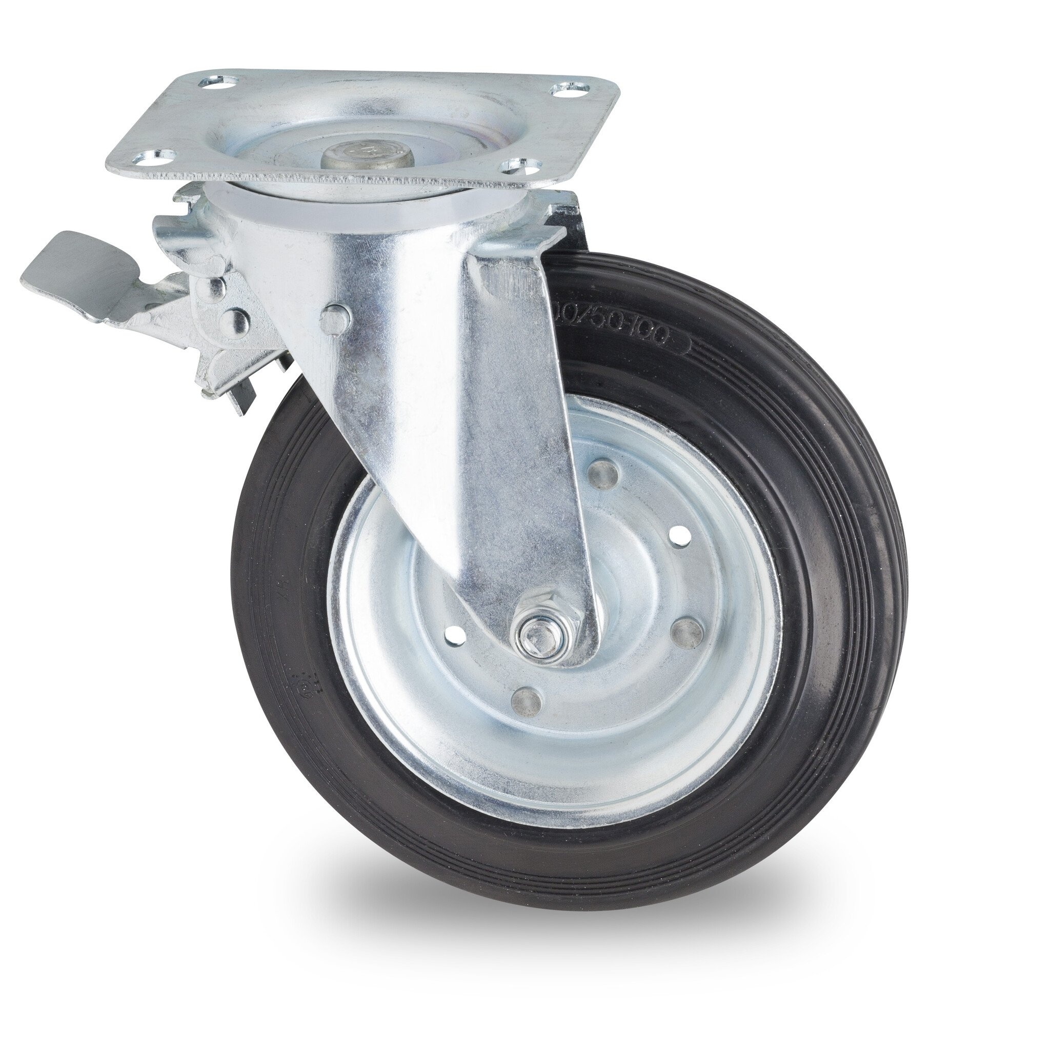 Aexit Carrello 8mm filettatura stelo 1.5' 'Freno rotante girevole ruota girevole 2 pezzi ID: 622423