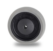 wheel, Ø 100mm, grey non-marking thermoplastic rubber tyre, 115KG