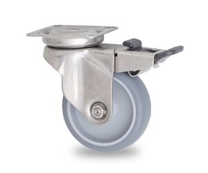 Roulette Pivotante Diamètre 30 Mm Caoutchouc Thermoplastique GRIS - 15 Kg