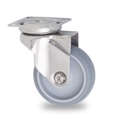 swivel castor, Ø 50mm, grey non-marking thermoplastic rubber tyre, 50KG