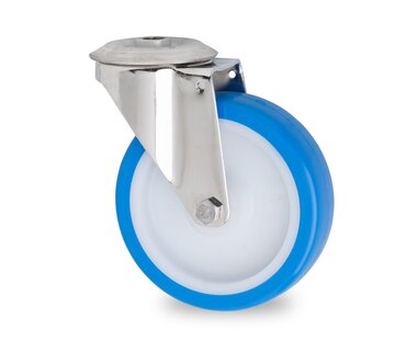 swivel castor, Ø 100 mm, injection-moulded polyurethane, 120KG