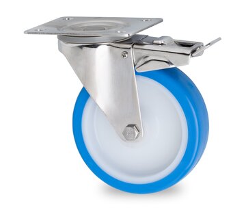 ruota girevole con freno, Ø 125 mm, poliuretano colato, 180KG