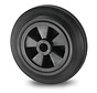 wheel, Ø 250 mm, black rubber tyre, 295KG