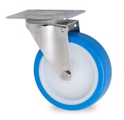 swivel castor, Ø 80 mm, injection-moulded polyurethane, 85KG