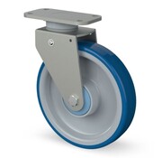 Roda autocompensadora AGV, aço inoxidável Ø 200 mm Shore 95A