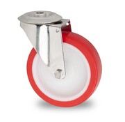 swivel castor, Ø 80 mm, injection-moulded polyurethane, 140KG