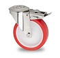 swivel castor with brake, Ø 80 mm, casted polyurethane, 140KG