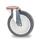 rueda giratoria, Ø 200mm, poliuretano fundido, 300KG