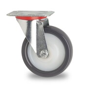 roulette pivotante, Ø 125 mm, polyuréthane moulé, 250KG