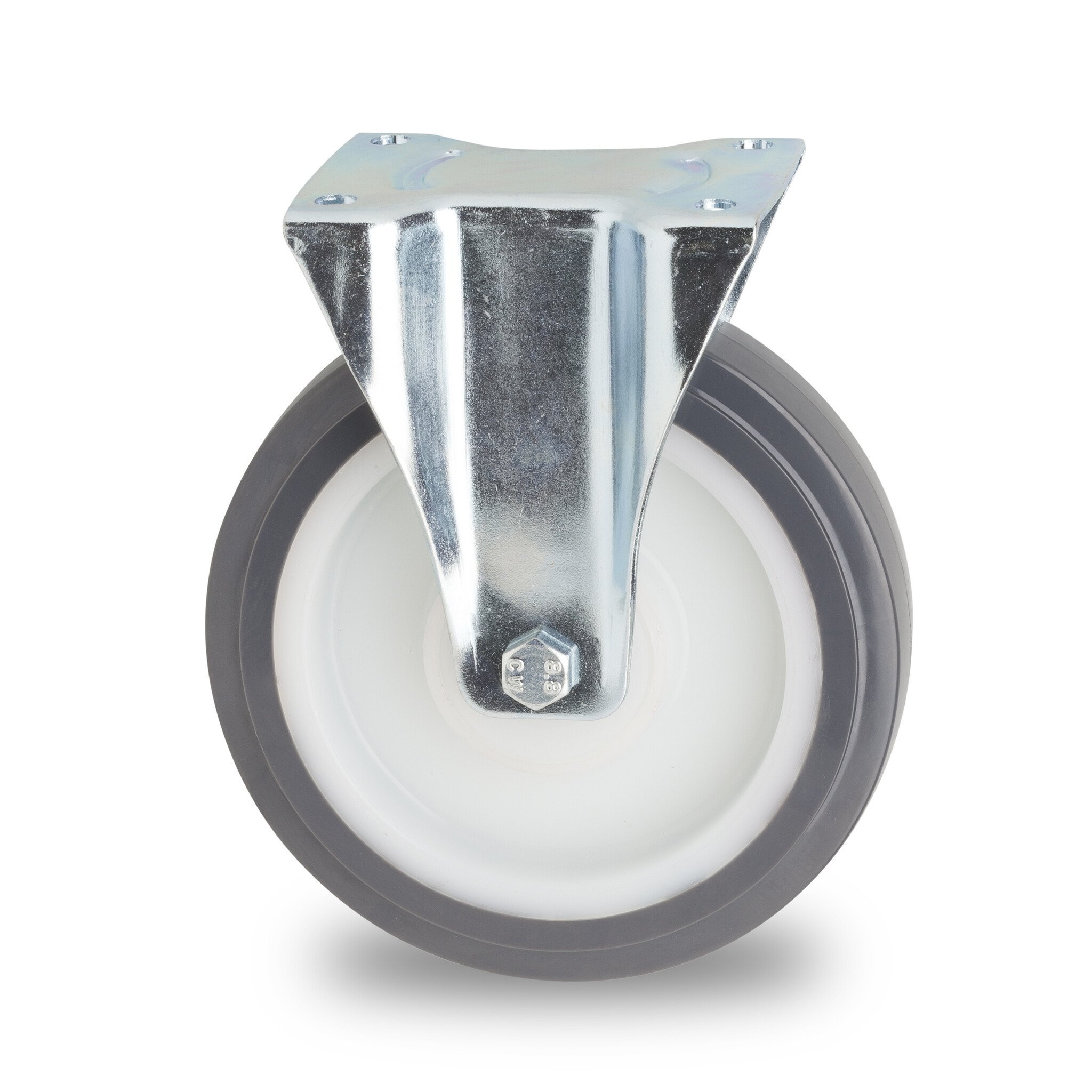 rodízio de roda fixa, Ø 80 mm, poliuretano moldado por injeção, 150KG