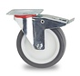 roulette pivotante avec frein, Ø 80 mm, polyuréthane moulé, 150KG