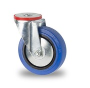 swivel castor, Ø 80 mm, elasticated rubber tyre, 100KG