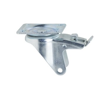 forcella girevole con freno Ø100mm piastra superiore 200KG