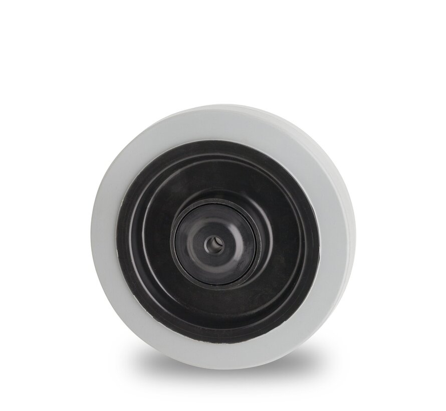 wheel, Ø 100mm, elastic-tyre non-marking, 180KG