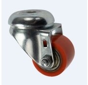 roulette pivotante, Ø 35 mm, bande de roulement en polyuréthane vulcanisé, 100KG
