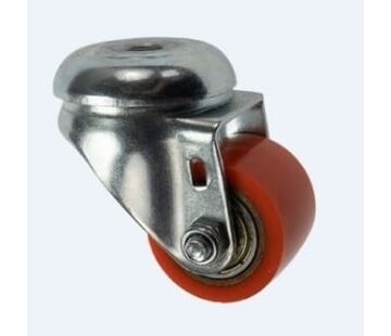 roulette pivotante, Ø 35 mm, bande de roulement en polyuréthane vulcanisé, 100KG