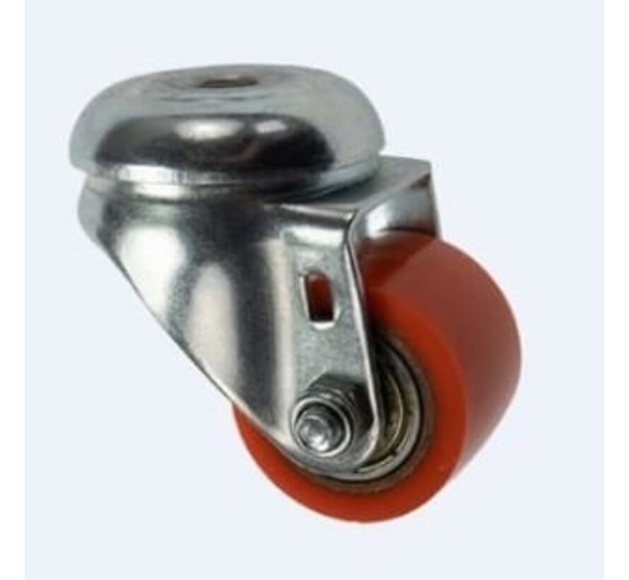 swivel castor, Ø 35 mm, vulcanised polyurethane tread, 100KG