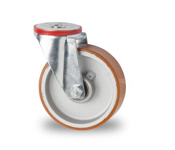 swivel castor, Ø 100mm, vulcanised polyurethane tread, 200KG