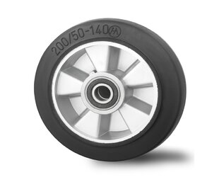 RUOTA 100 Mm PORTATA 90 Kg CON FRENO GOMMA NERA SUPPORTO A PIASTRA Girevole 10008227 Picture 01 - Foto 2