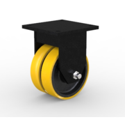 Roulette fixe, Ø 200mm, Polyurethane vulcanisé bandage, 2000KG