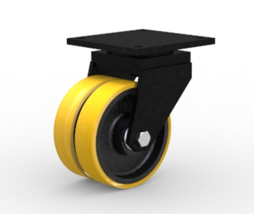 Roda giratória, Ø 500mm, poliuretano fundido, 7000KG