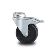 Ruota girevole con freno, Ø 100mm, polipropilene Ruota, 80KG