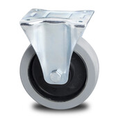 Fixed caster, Ø 125mm, elastic-tyre, 200KG