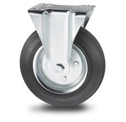 Bockrolle, Ø 125mm, schwarzem Vollgummi, 100KG