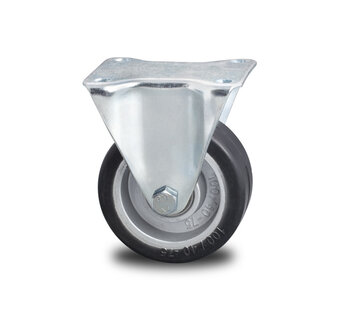 länkhjul, Ø 125 mm, elastiskt gummihjul, 200KG