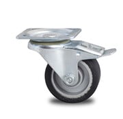 Swivel caster with brake, Ø 125mm, elastic-tyre, 200KG