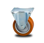 Roulette fixe, Ø 125mm, Polyurethane vulcanisé bandage, 250KG