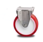 Fixed caster, Ø 125mm, Injected polyurethane, 300KG