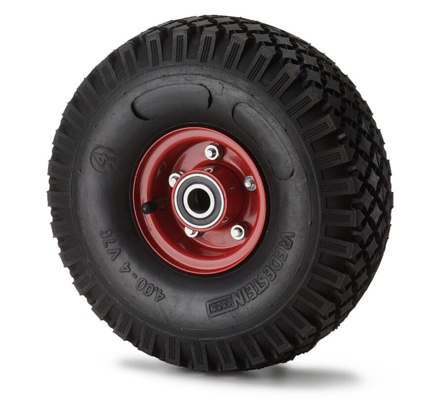 Industrial Wheel from pneumatic tyre block profile, precision ball bearing, Wheel-Ø 260mm, 210KG