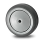 Institutional Wheel from thermoplastic rubber grey non-marking, precision ball bearing, Wheel-Ø 100mm, 80KG