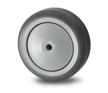Roda, Ø 75mm, borracha termoplástica cinza que não deixa marcas, 75KG