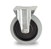 rueda fija, Ø 160mm, gomma termoplastica grigia antitraccia, 300KG
