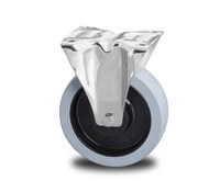 rueda fija, Ø 160mm, gomma termoplastica grigia antitraccia, 300KG