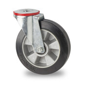 supporto rotante, Ø 200mm, gomma elastica , 400KG