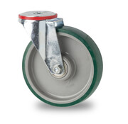 swivel castor, Ø 200mm, injected polyurethane, 300KG