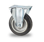 Rueda fija, Ø 100 mm, cubierta de goma elástica, 160 kg