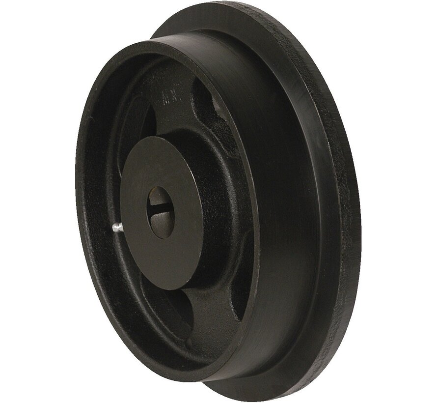 Rolos e rodas da esteira: Roda flangeada de ferro fundido, rolamento liso, Roda-Ø 50mm, 400KG