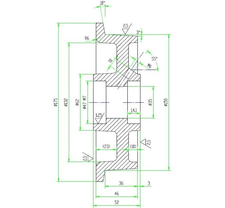 Roda de trilho flangeada para trilhos de ferro fundido, rolamento de esferas de precisão, Ø da roda 150 mm, 1000 kg
