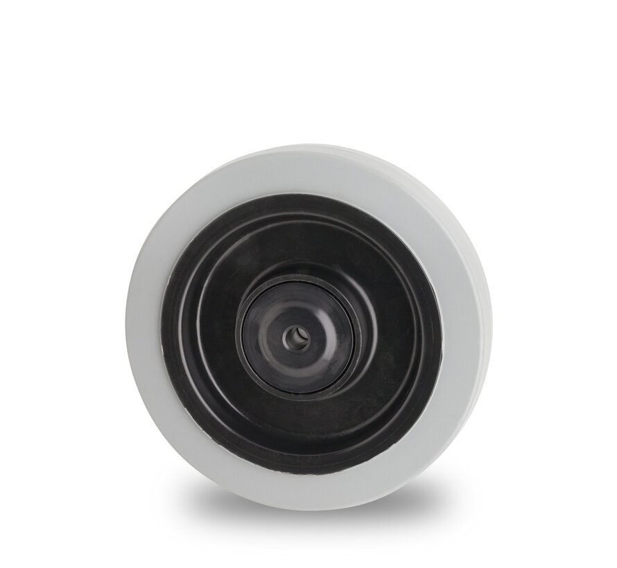 roda, Ø 100mm, pneu elástico que não deixa marcas, 180KG