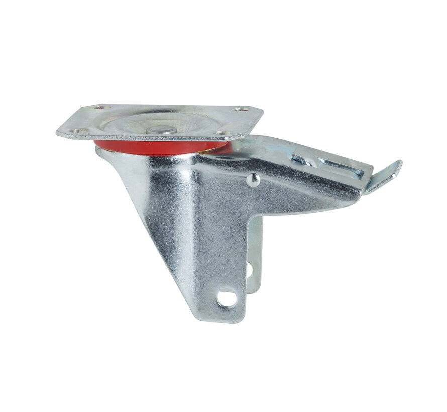 fourche pivotante avec frein Ø200mm montage sur plaque 300KG